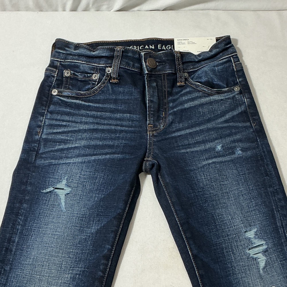 American Eagle Outfitters Women's Indigo Ripped Skinny Jeans